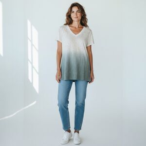 MONO B Women's V Neck T-Shirt Hombre Design S, M, L